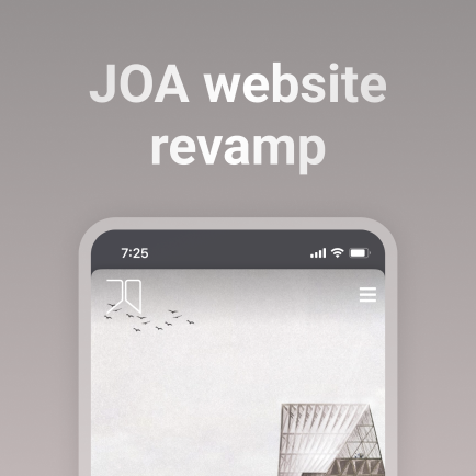 JOA architecture website redesign cover image