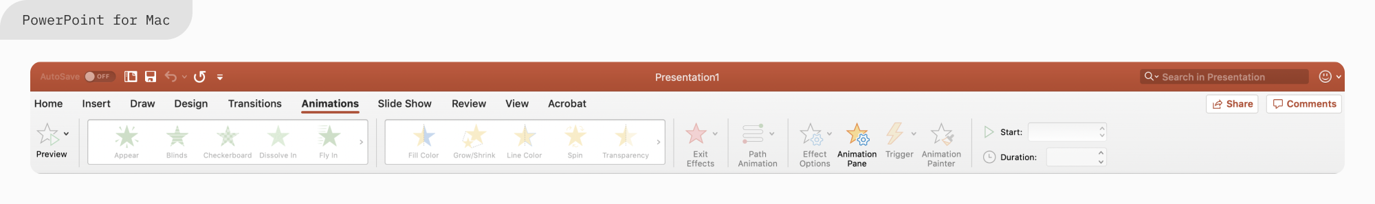 example of powerpoint mac ribbon